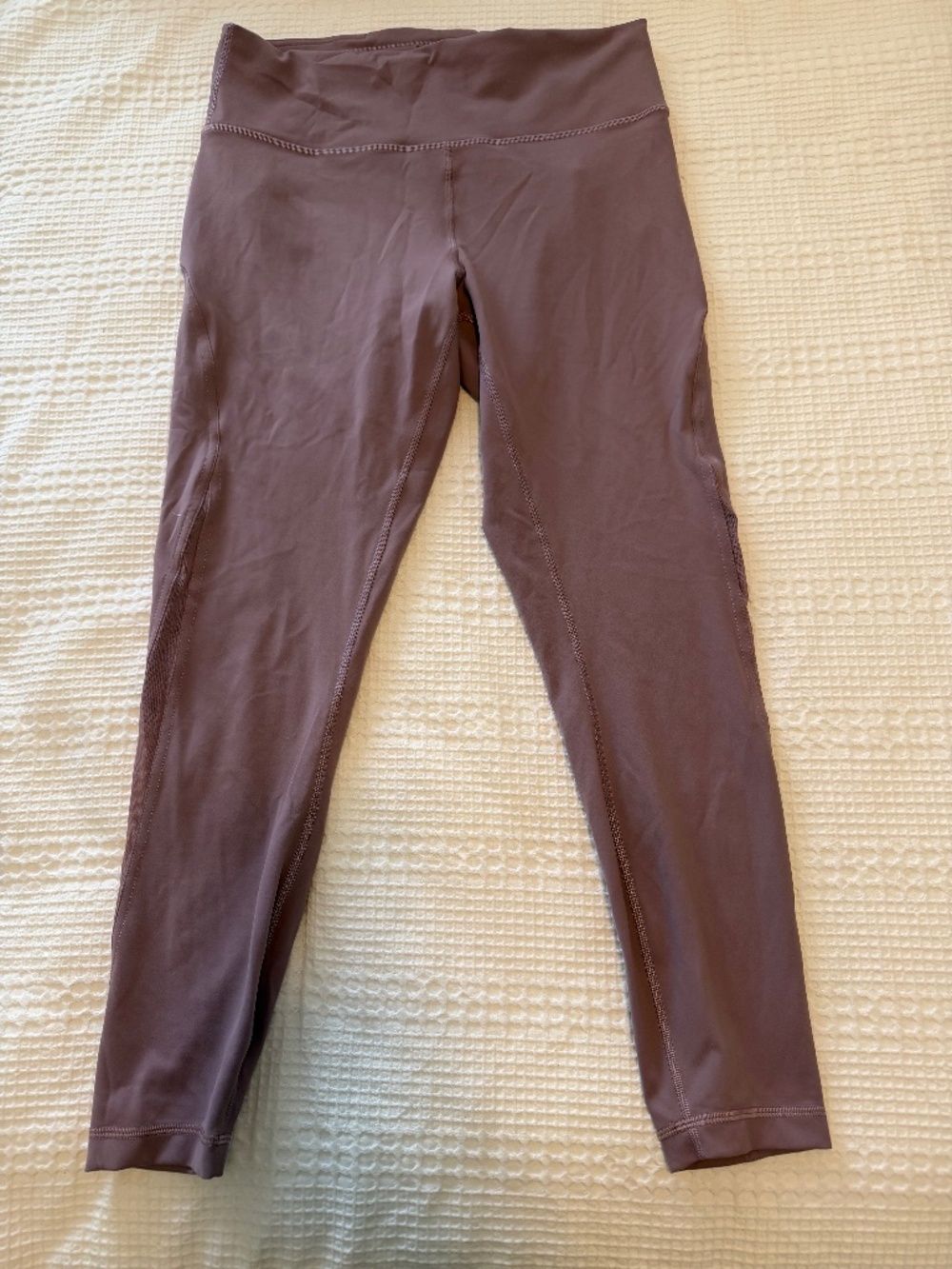 Lululemon Wunder Under Leggings With Mesh Detailing Size 10
